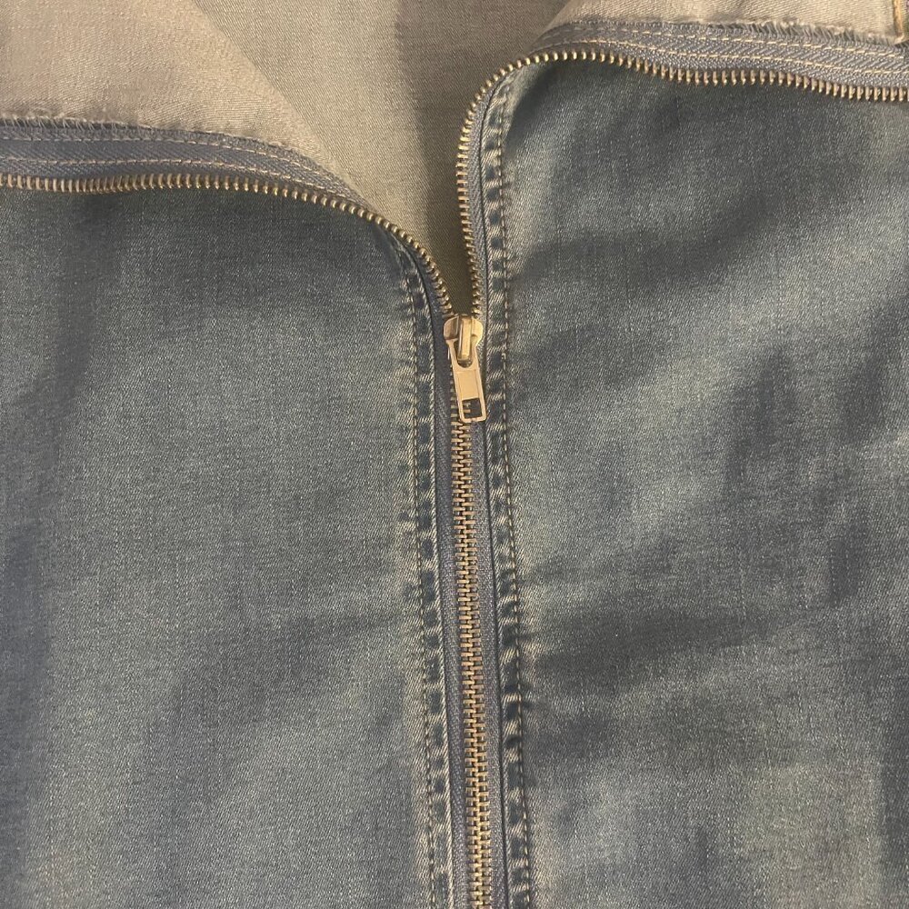 Forever 21 Denim Zip Front Bodycon Mini Dress (M) | NWOT - Picture 7 of 10